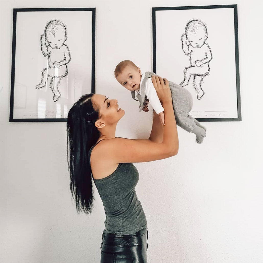 Personalisierte Geschenke zur Geburt als Poster